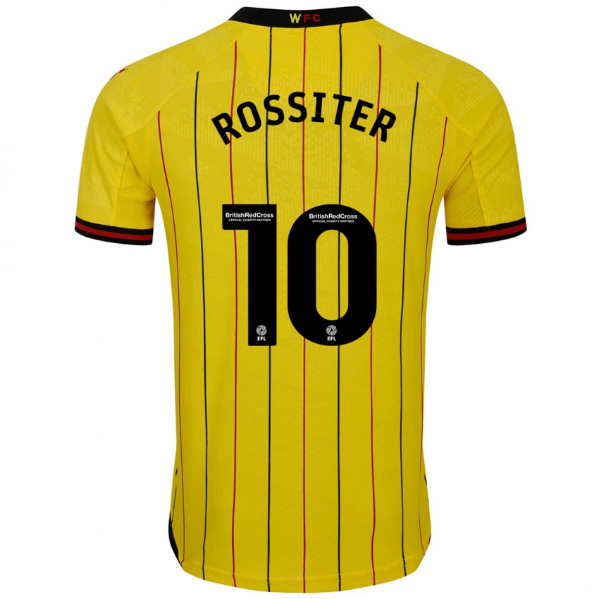 Miesten Annie Rossiter #10 Keltainen Musta Kotipaita 2024/25 Lyhythihainen Paita T-Paita