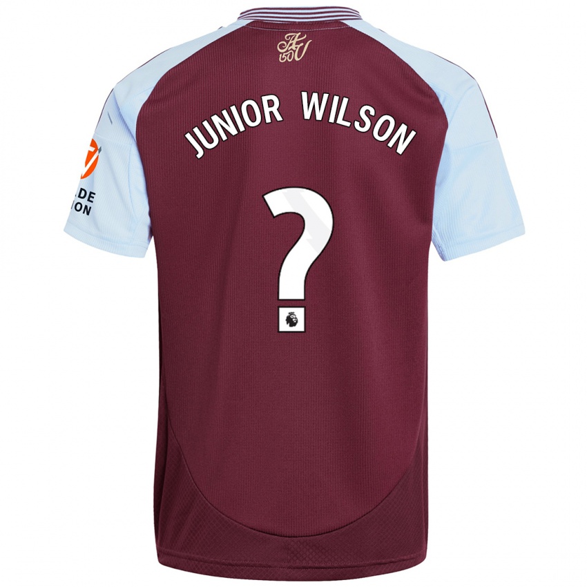 Miesten Junior Wilson #0 Burgundin Taivaansininen Kotipaita 2024/25 Lyhythihainen Paita T-Paita