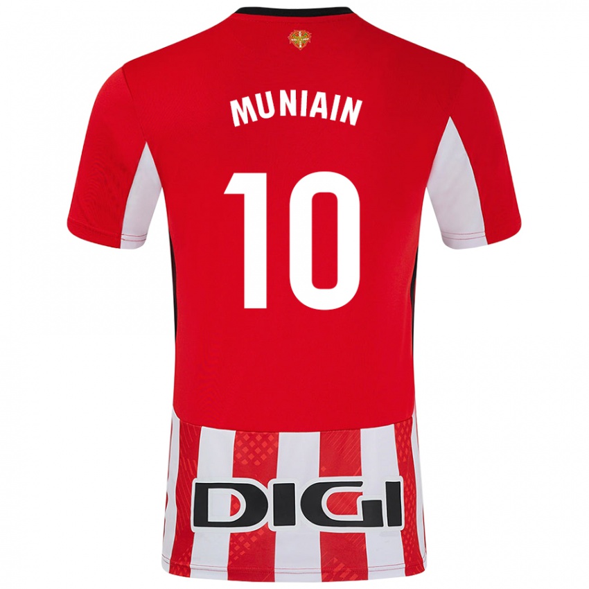 Miesten Iker Muniain #10 Punainen Valkoinen Kotipaita 2024/25 Lyhythihainen Paita T-Paita