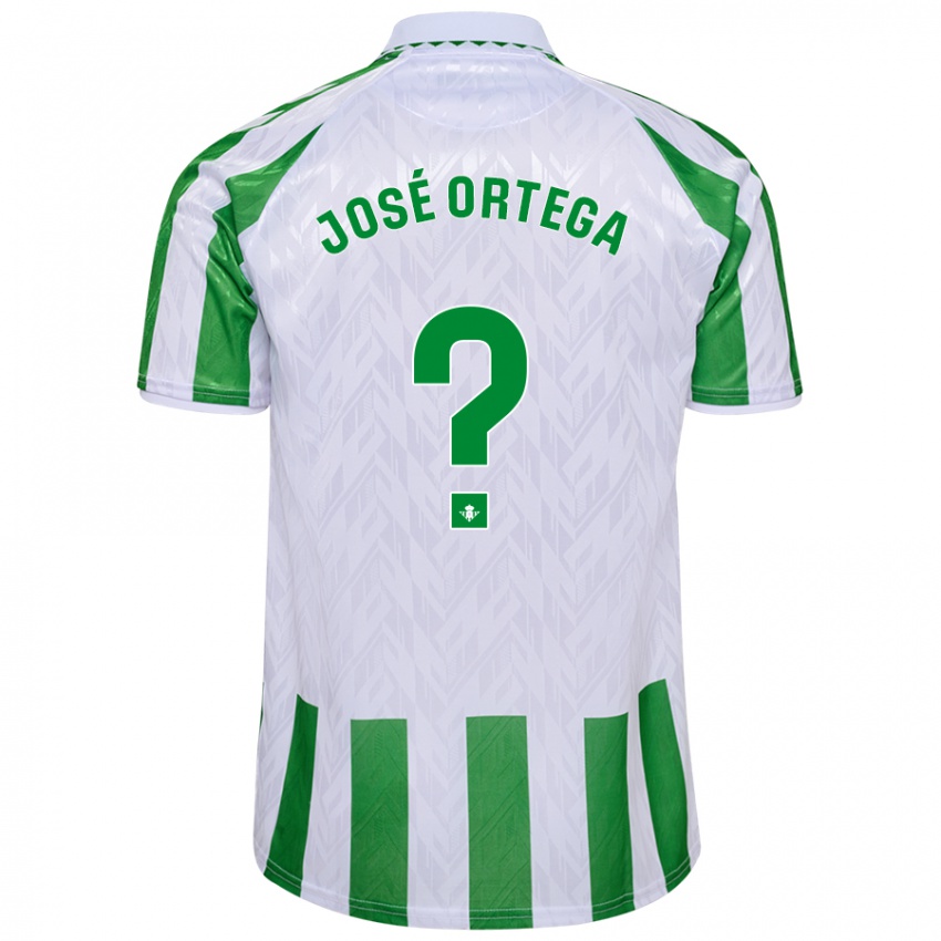 Miesten Jose Ortega #0 Vihreät Valkoiset Raidat Kotipaita 2024/25 Lyhythihainen Paita T-Paita