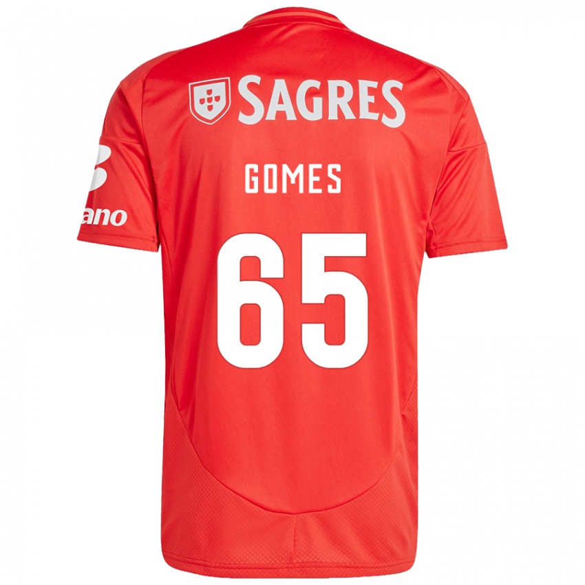 Miesten André Gomes #65 Punainen Valkoinen Kotipaita 2024/25 Lyhythihainen Paita T-Paita