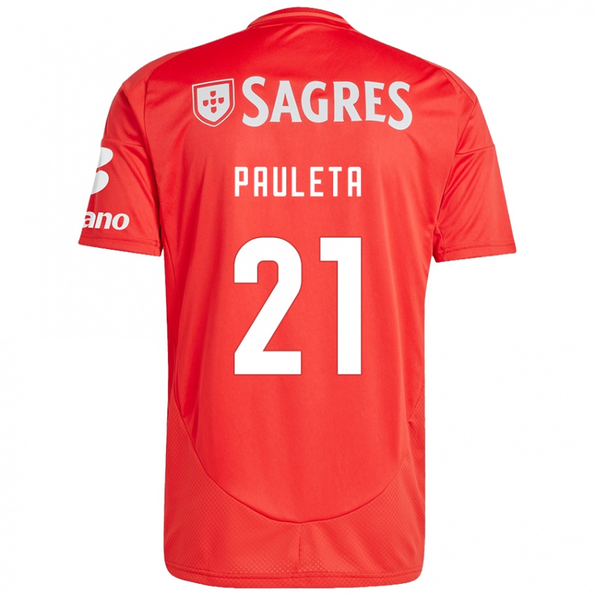 Miesten Pauleta #21 Punainen Valkoinen Kotipaita 2024/25 Lyhythihainen Paita T-Paita