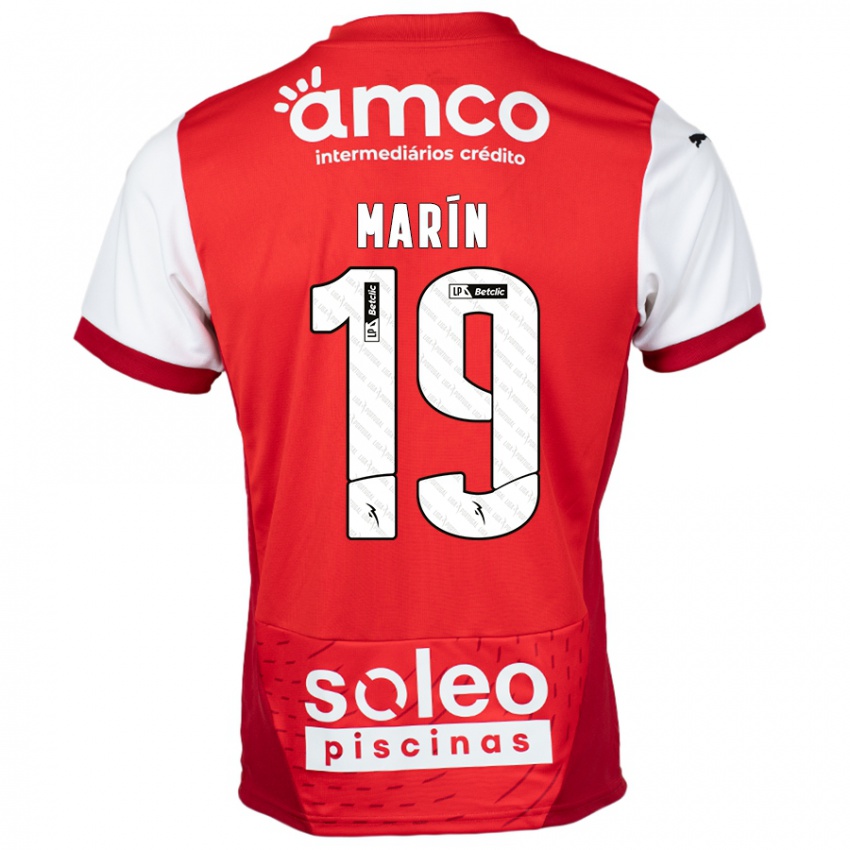 Miesten Adrián Marín #19 Punainen Valkoinen Kotipaita 2024/25 Lyhythihainen Paita T-Paita