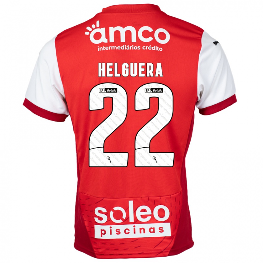 Miesten Thiago Helguera #22 Punainen Valkoinen Kotipaita 2024/25 Lyhythihainen Paita T-Paita