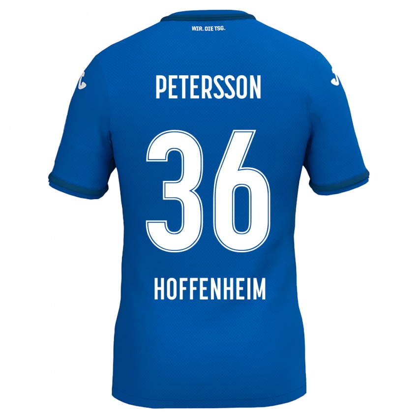 Miesten Lúkas Petersson #36 Kuninkaallinen Sininen Kotipaita 2024/25 Lyhythihainen Paita T-Paita