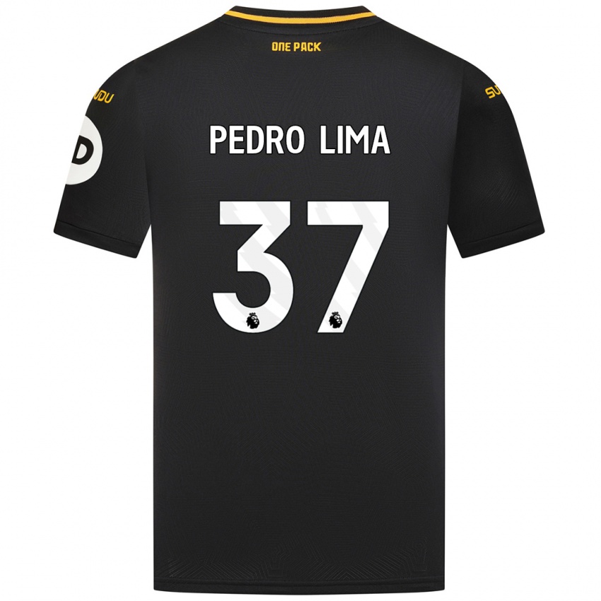 Miesten Pedro Lima #37 Musta Vieraspaita 2024/25 Lyhythihainen Paita T-Paita