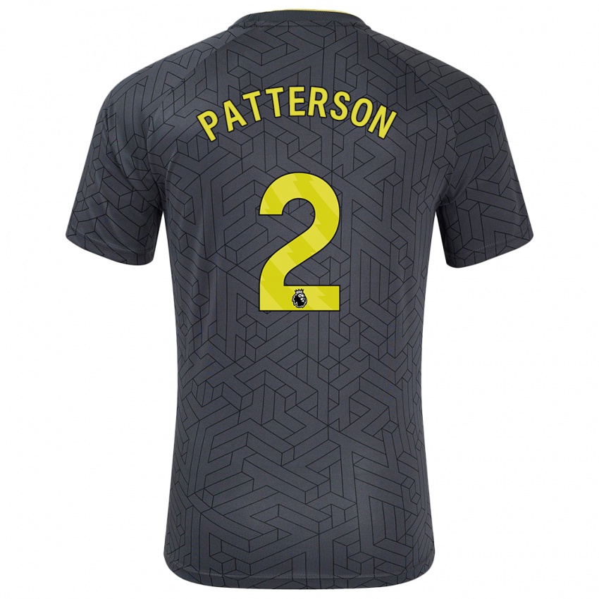 Miesten Nathan Patterson #2 Musta Keltainen Vieraspaita 2024/25 Lyhythihainen Paita T-Paita