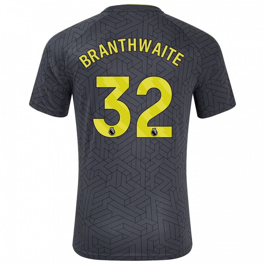 Miesten Jarrad Branthwaite #32 Musta Keltainen Vieraspaita 2024/25 Lyhythihainen Paita T-Paita