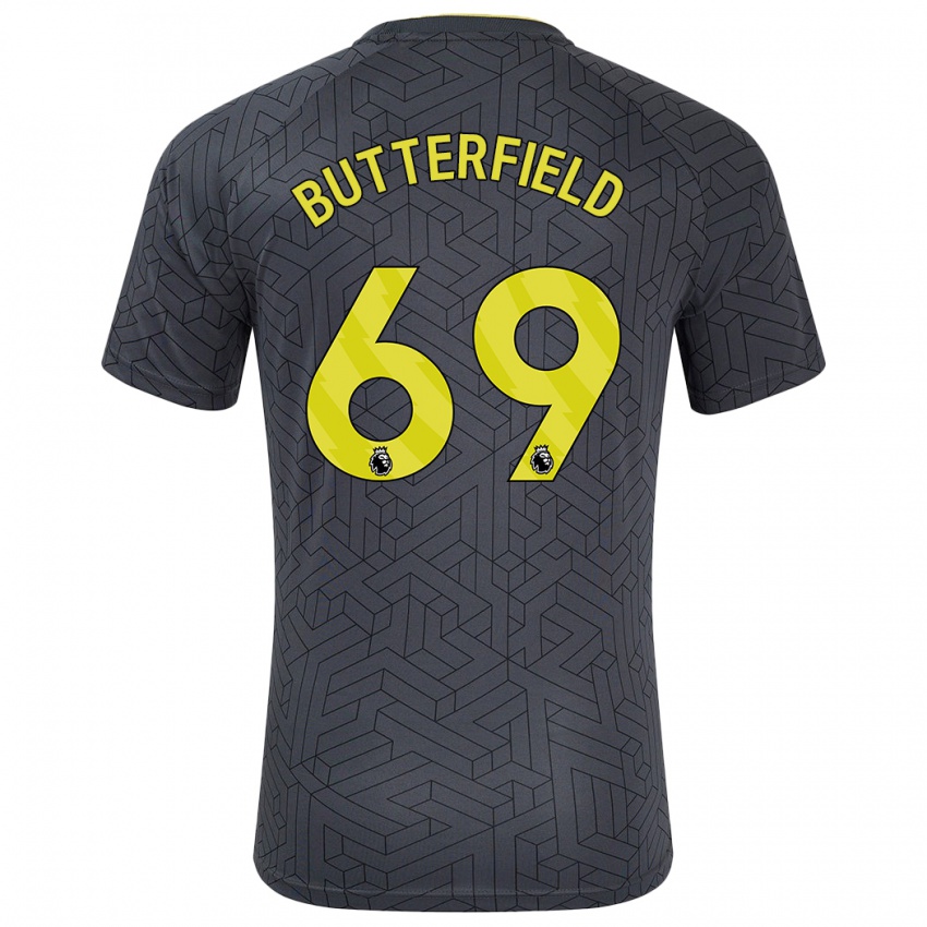 Miesten Luke Butterfield #69 Musta Keltainen Vieraspaita 2024/25 Lyhythihainen Paita T-Paita