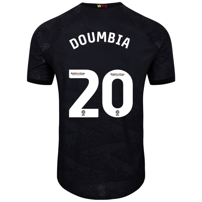 Miesten Mamadou Doumbia #20 Musta Valkoinen Vieraspaita 2024/25 Lyhythihainen Paita T-Paita