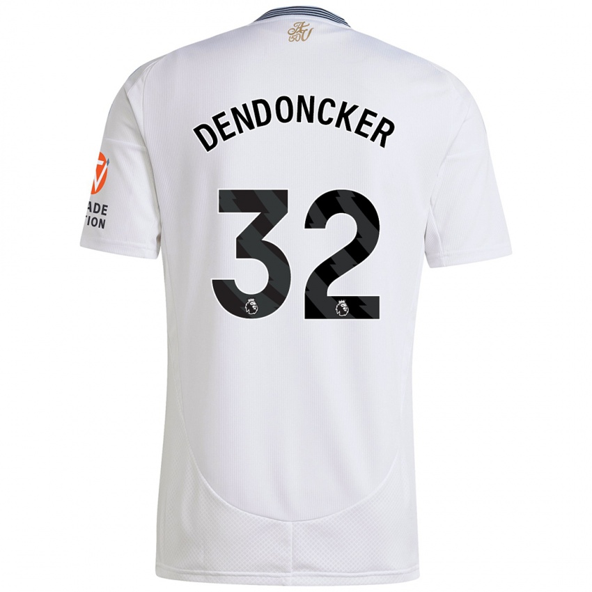 Miesten Leander Dendoncker #32 Valkoinen Vieraspaita 2024/25 Lyhythihainen Paita T-Paita