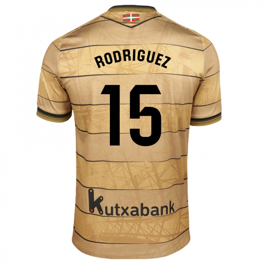 Miesten Peru Rodriguez #15 Ruskea Vieraspaita 2024/25 Lyhythihainen Paita T-Paita