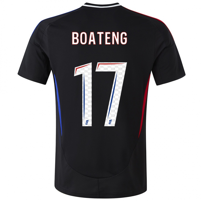 Naisten Jerome Boateng #17 Musta Vieraspaita 2024/25 Lyhythihainen Paita T-Paita