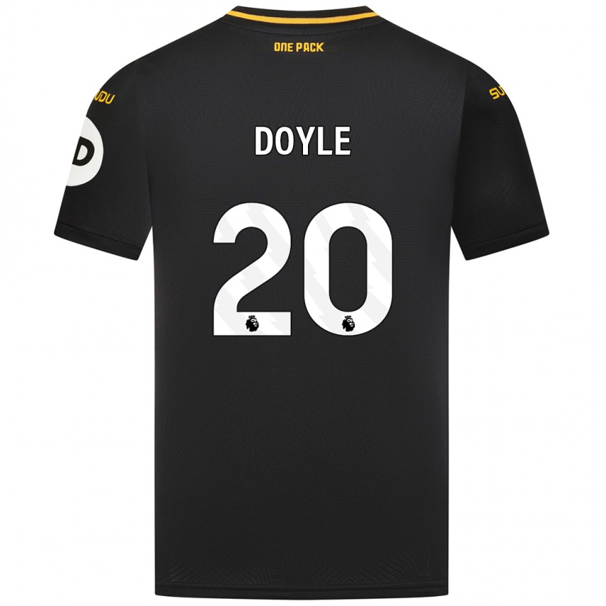 Naisten Tommy Doyle #20 Musta Vieraspaita 2024/25 Lyhythihainen Paita T-Paita