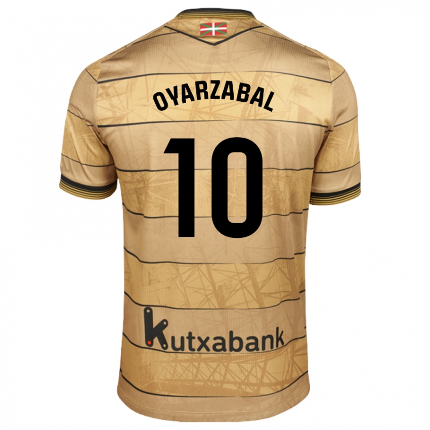 Naisten Mikel Oyarzabal #10 Ruskea Vieraspaita 2024/25 Lyhythihainen Paita T-Paita