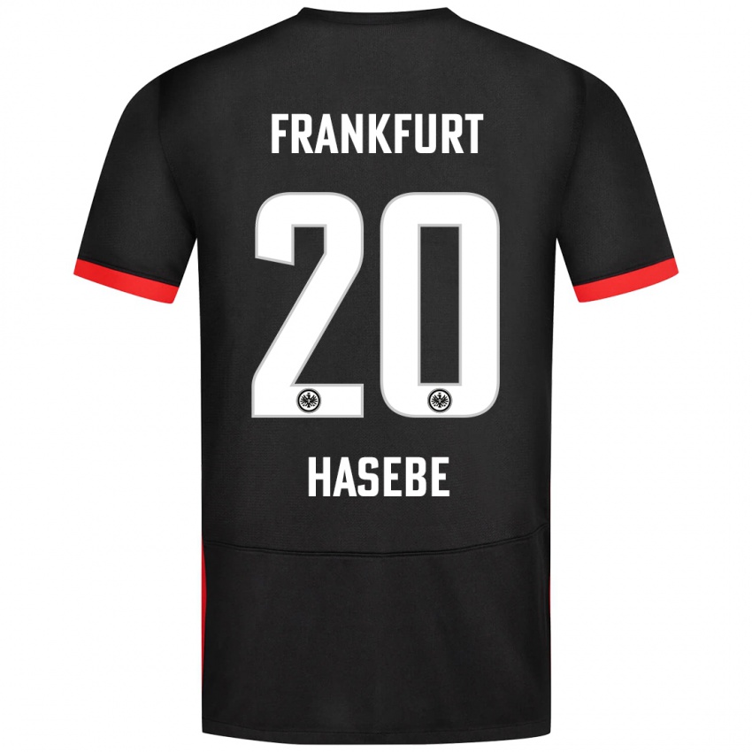 Naisten Makoto Hasebe #20 Musta Vieraspaita 2024/25 Lyhythihainen Paita T-Paita