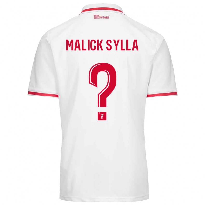 Lapset Malick Sylla #0 Valkoinen Punainen Kotipaita 2024/25 Lyhythihainen Paita T-Paita