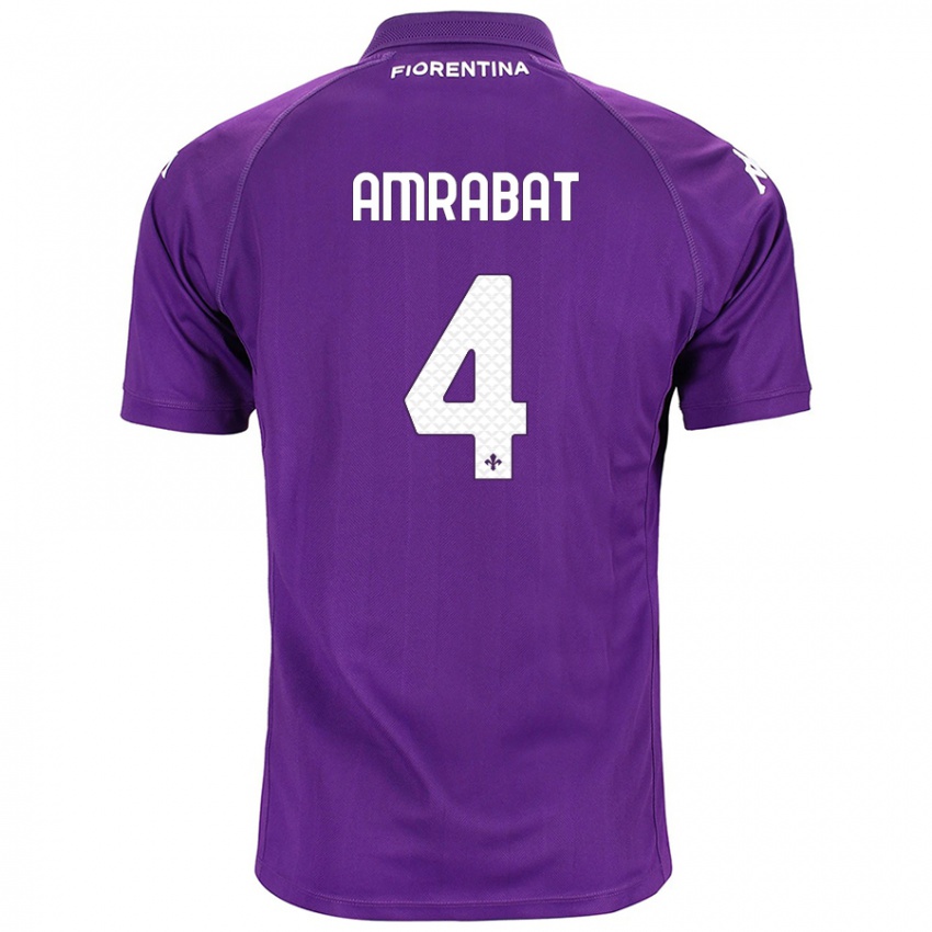 Lapset Sofyan Amrabat #4 Violetti Kotipaita 2024/25 Lyhythihainen Paita T-Paita