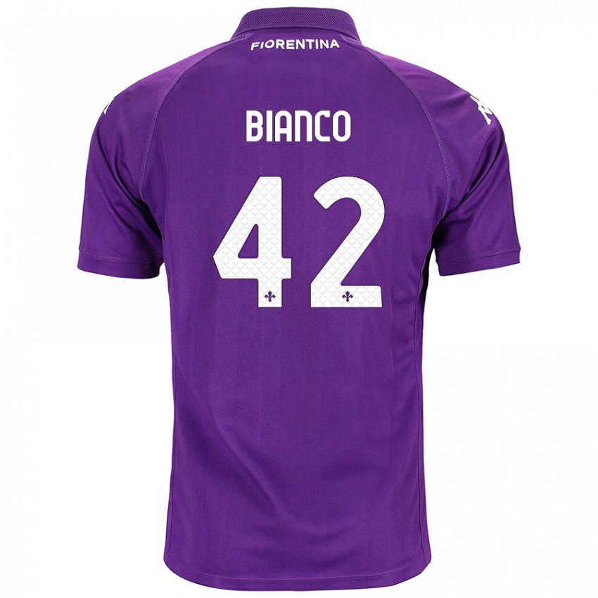 Lapset Alessandro Bianco #42 Violetti Kotipaita 2024/25 Lyhythihainen Paita T-Paita