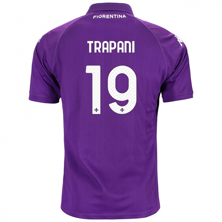 Lapset Niccolò Trapani #19 Violetti Kotipaita 2024/25 Lyhythihainen Paita T-Paita