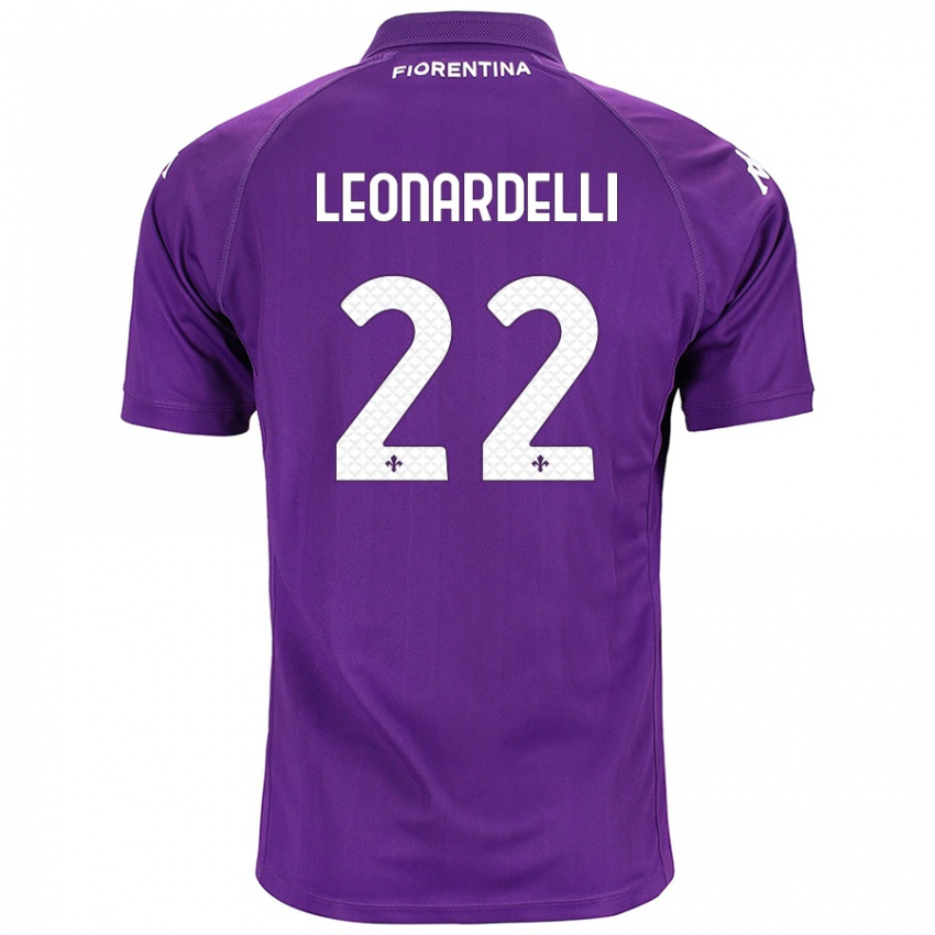 Lapset Pietro Leonardelli #22 Violetti Kotipaita 2024/25 Lyhythihainen Paita T-Paita