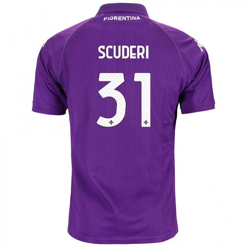 Lapset Giulio Scuderi #31 Violetti Kotipaita 2024/25 Lyhythihainen Paita T-Paita