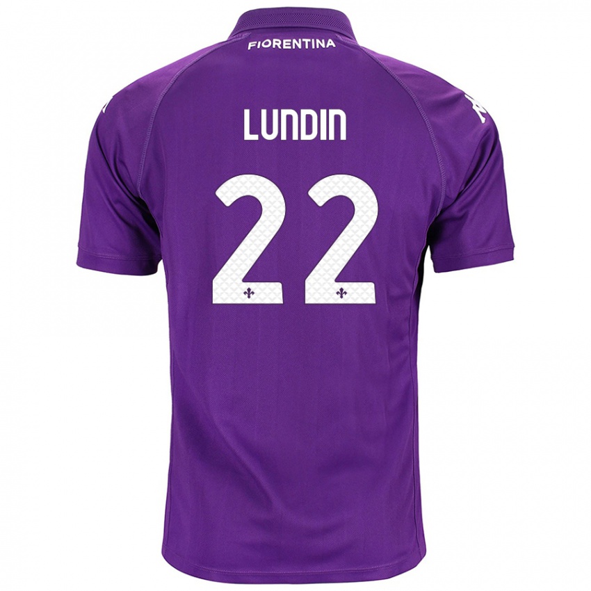 Lapset Karin Lundin #22 Violetti Kotipaita 2024/25 Lyhythihainen Paita T-Paita