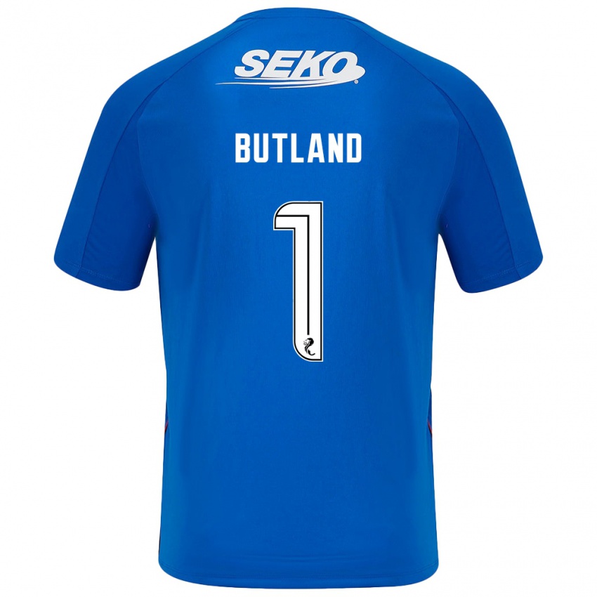 Lapset Jack Butland #1 Tummansininen Kotipaita 2024/25 Lyhythihainen Paita T-Paita