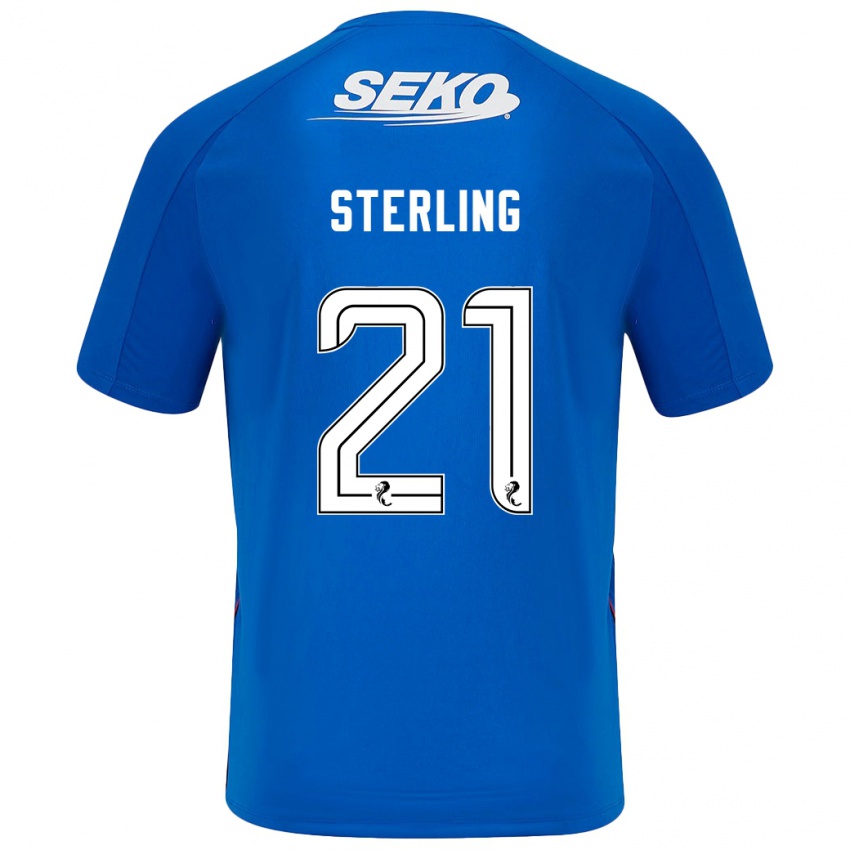 Lapset Dujon Sterling #21 Tummansininen Kotipaita 2024/25 Lyhythihainen Paita T-Paita