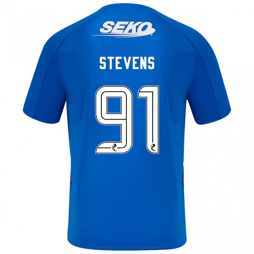 Lapset Archie Stevens #91 Tummansininen Kotipaita 2024/25 Lyhythihainen Paita T-Paita