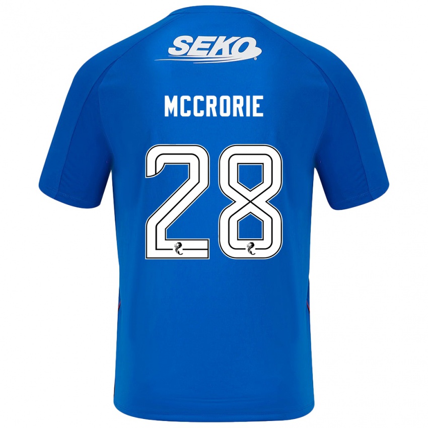 Lapset Robby Mccrorie #28 Tummansininen Kotipaita 2024/25 Lyhythihainen Paita T-Paita