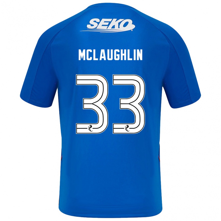 Lapset Jon Mclaughlin #33 Tummansininen Kotipaita 2024/25 Lyhythihainen Paita T-Paita