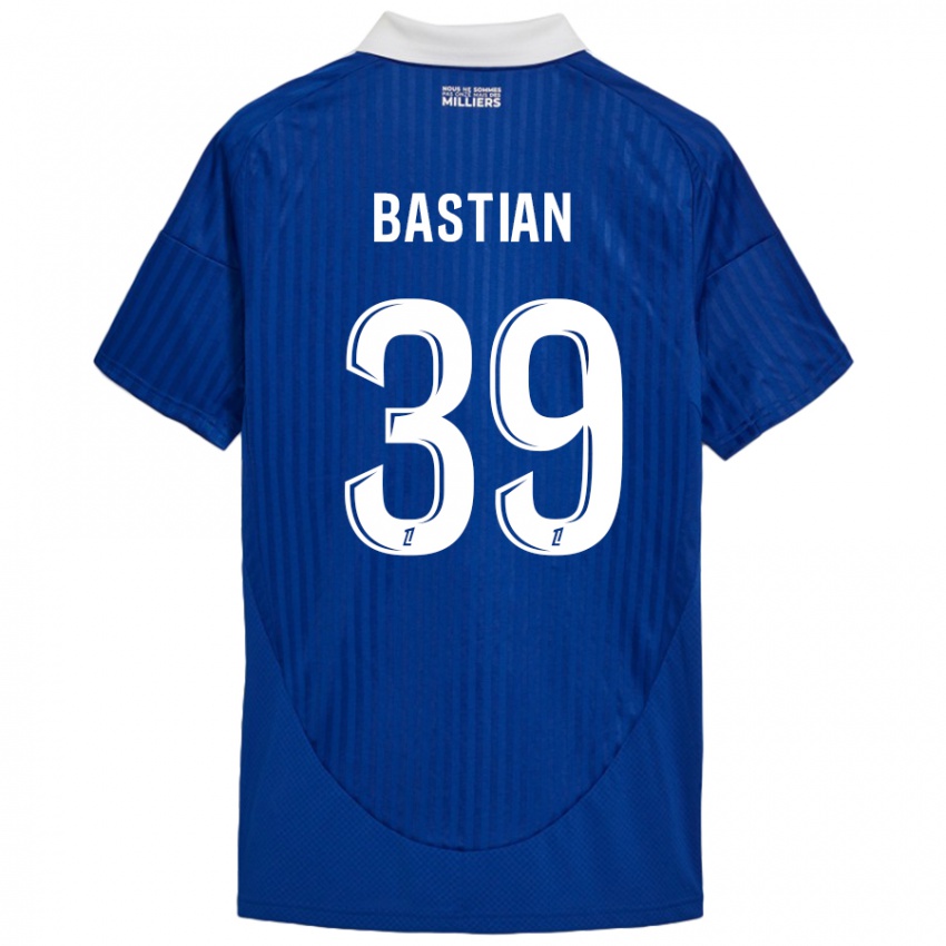 Lapset Maxime Bastian #39 Sininen Valkoinen Kotipaita 2024/25 Lyhythihainen Paita T-Paita