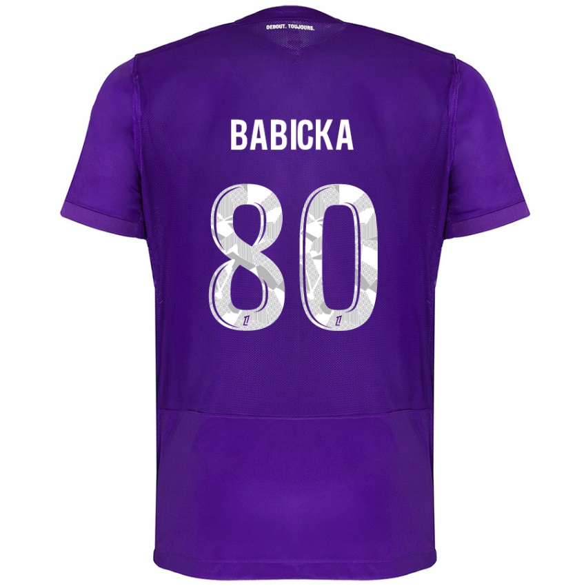 Lapset Shavy Babicka #80 Violetti Valkoinen Kotipaita 2024/25 Lyhythihainen Paita T-Paita