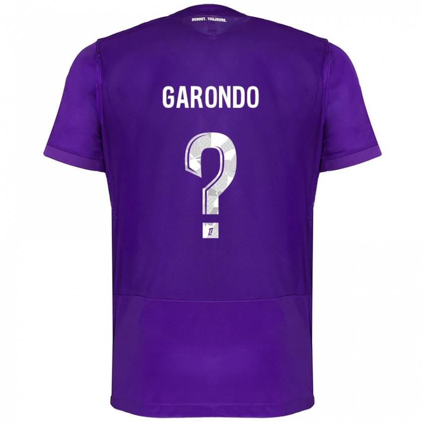 Lapset Thibaud Garondo #0 Violetti Valkoinen Kotipaita 2024/25 Lyhythihainen Paita T-Paita