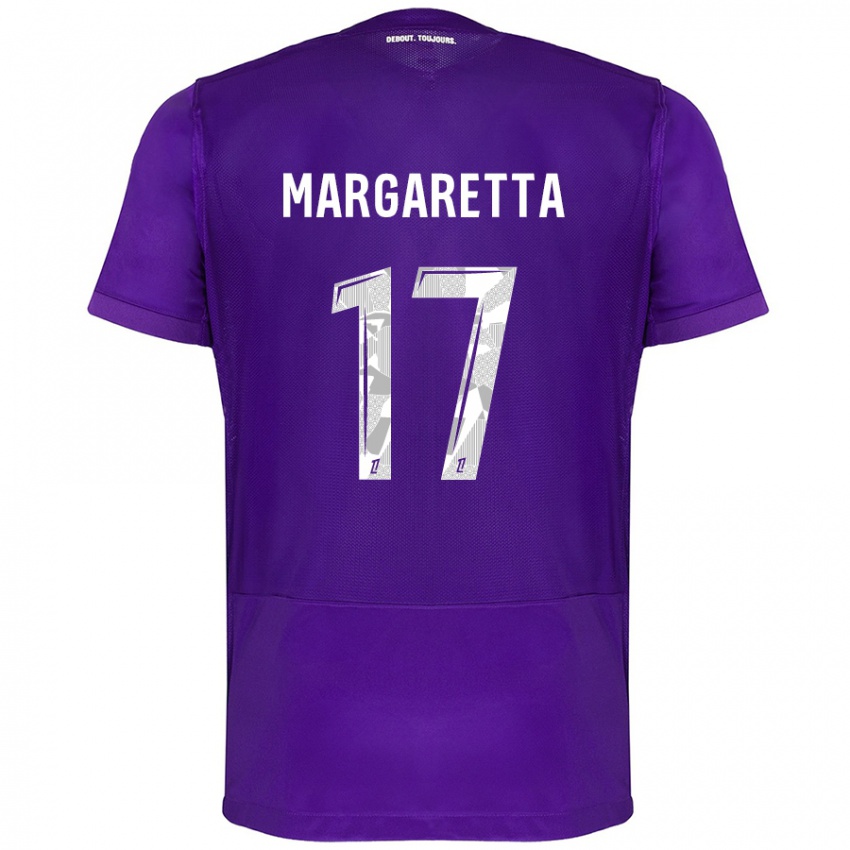 Lapset Jessica Margaretta #17 Violetti Valkoinen Kotipaita 2024/25 Lyhythihainen Paita T-Paita