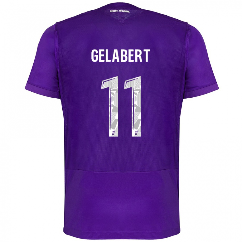 Lapset César Gelabert #11 Violetti Valkoinen Kotipaita 2024/25 Lyhythihainen Paita T-Paita