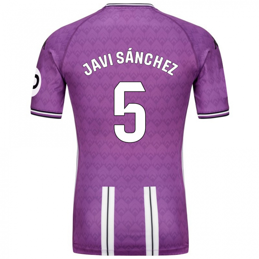 Lapset Javi Sánchez #5 Violetti Valkoinen Kotipaita 2024/25 Lyhythihainen Paita T-Paita