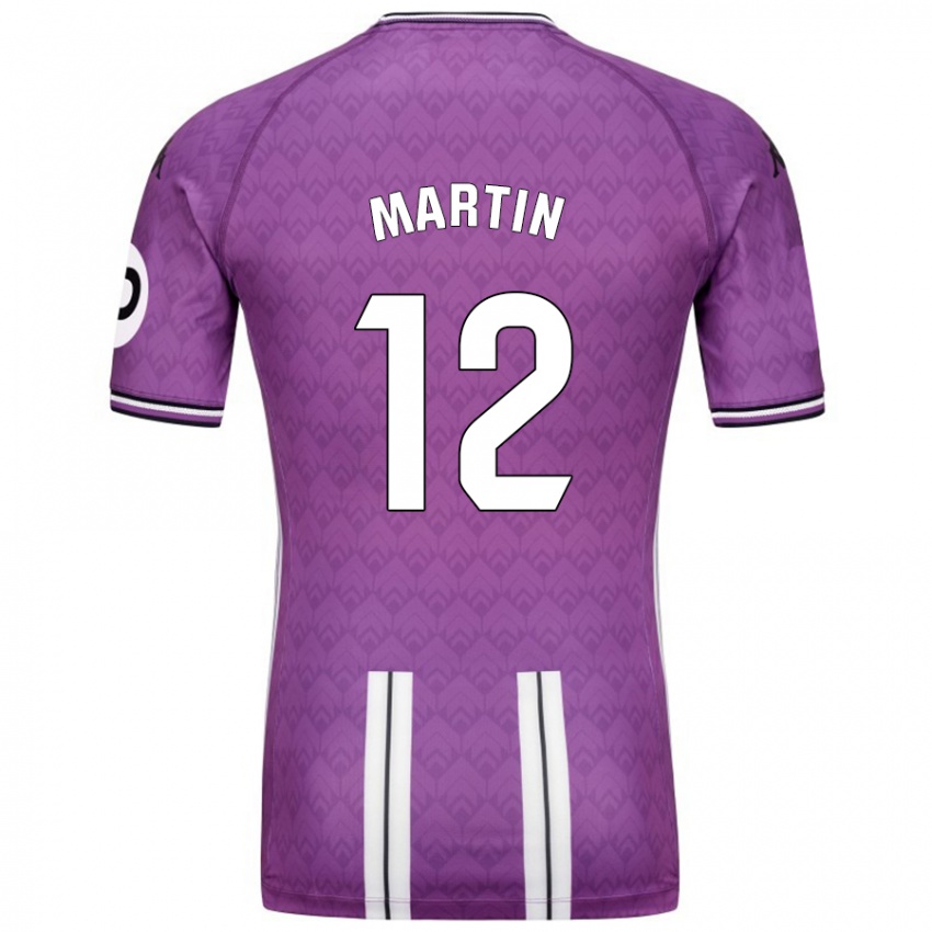 Lapset Mario Martin #12 Violetti Valkoinen Kotipaita 2024/25 Lyhythihainen Paita T-Paita