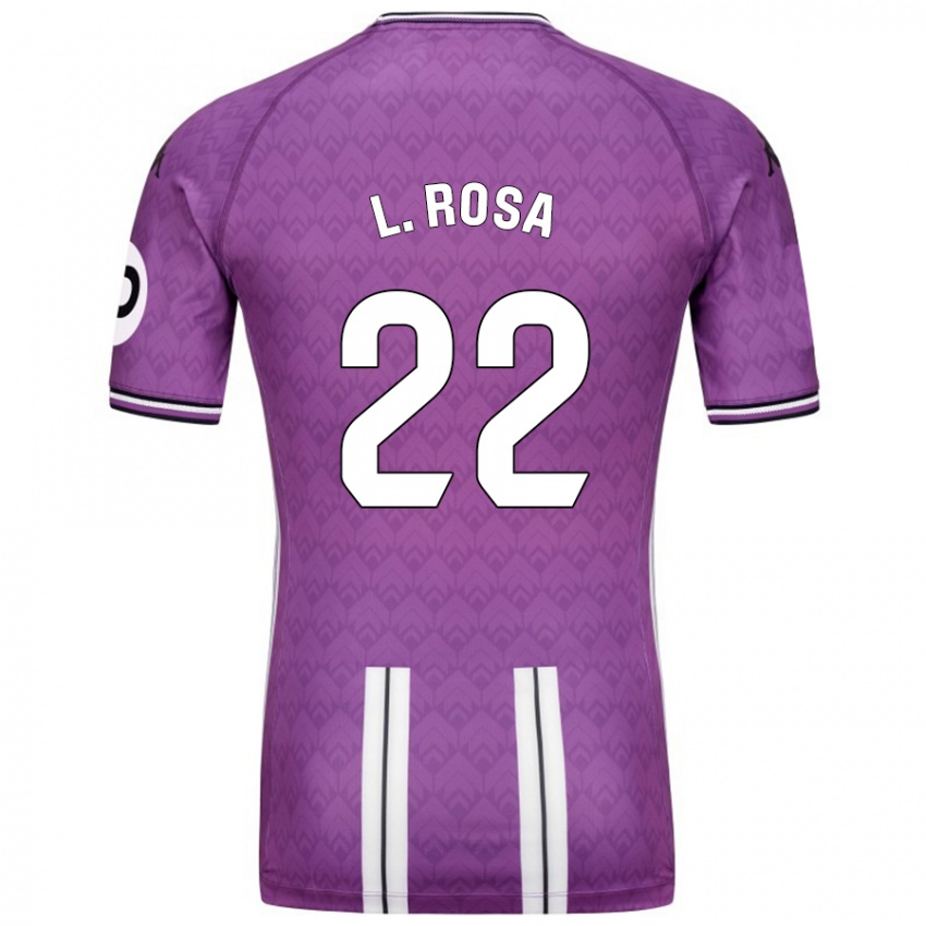 Lapset Lucas Rosa #22 Violetti Valkoinen Kotipaita 2024/25 Lyhythihainen Paita T-Paita