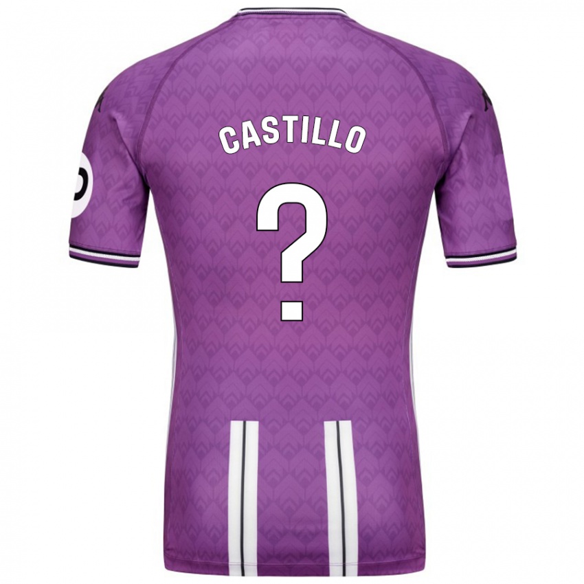 Lapset Gonzalo Castillo #0 Violetti Valkoinen Kotipaita 2024/25 Lyhythihainen Paita T-Paita