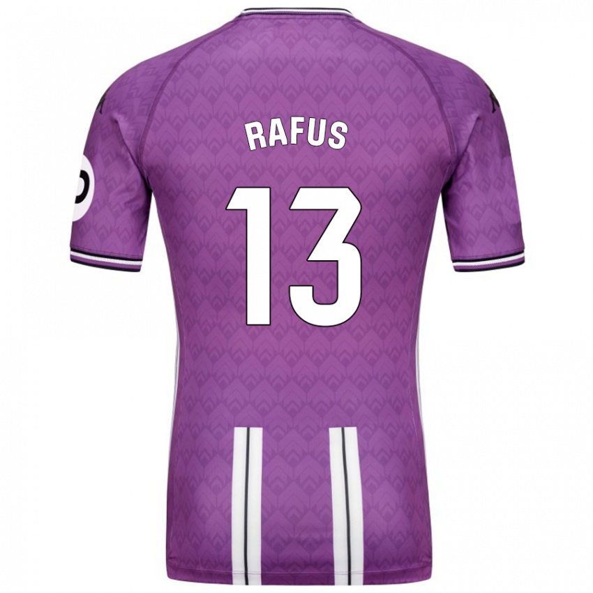 Lapset Arnau Rafus #13 Violetti Valkoinen Kotipaita 2024/25 Lyhythihainen Paita T-Paita