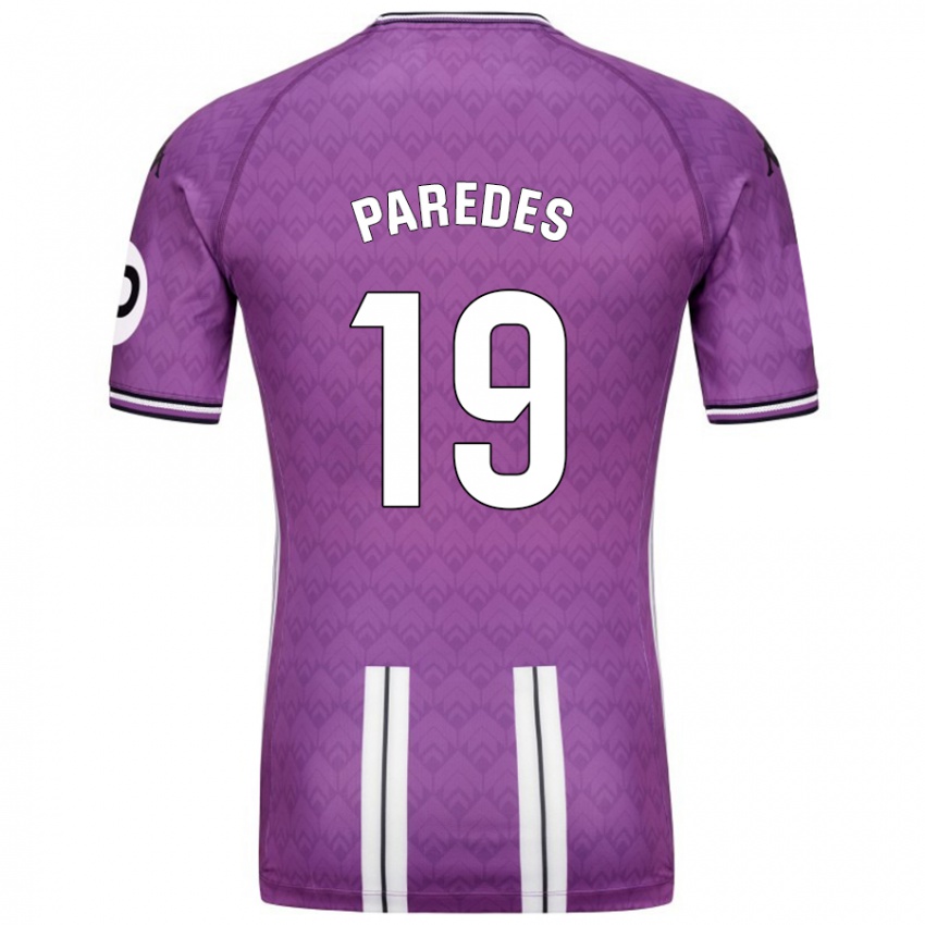 Lapset Yago Paredes #19 Violetti Valkoinen Kotipaita 2024/25 Lyhythihainen Paita T-Paita