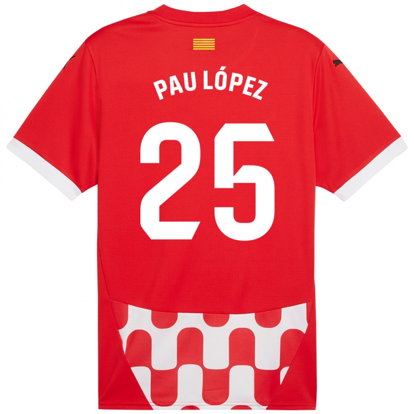 Lapset Pau Lopez #25 Punainen Valkoinen Kotipaita 2024/25 Lyhythihainen Paita T-Paita