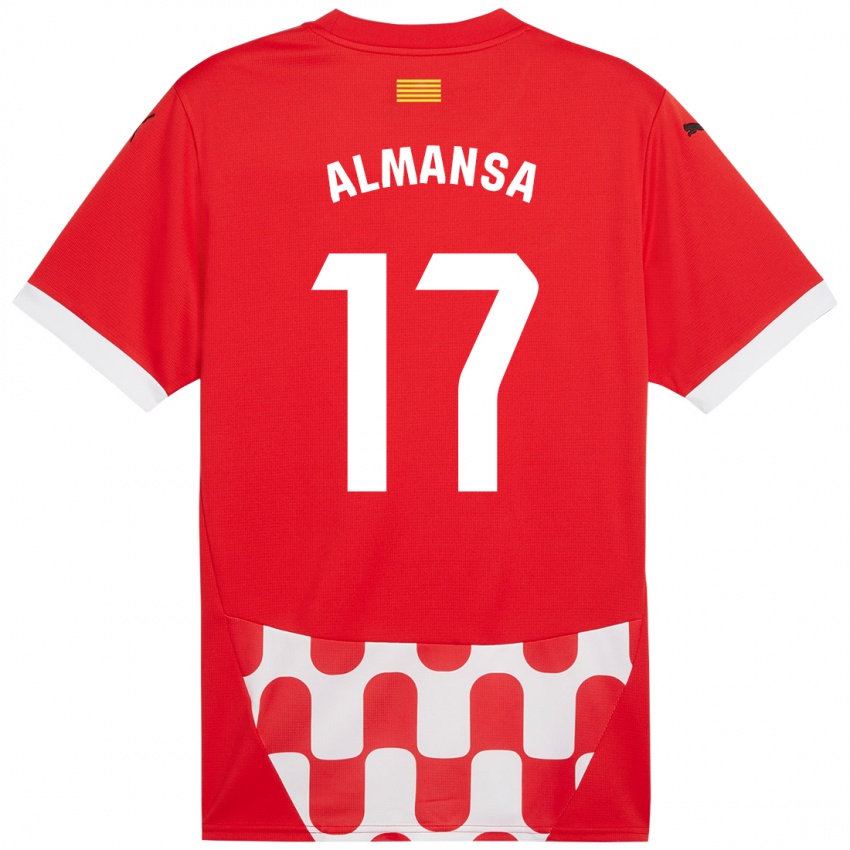 Lapset Alex Almansa #17 Punainen Valkoinen Kotipaita 2024/25 Lyhythihainen Paita T-Paita