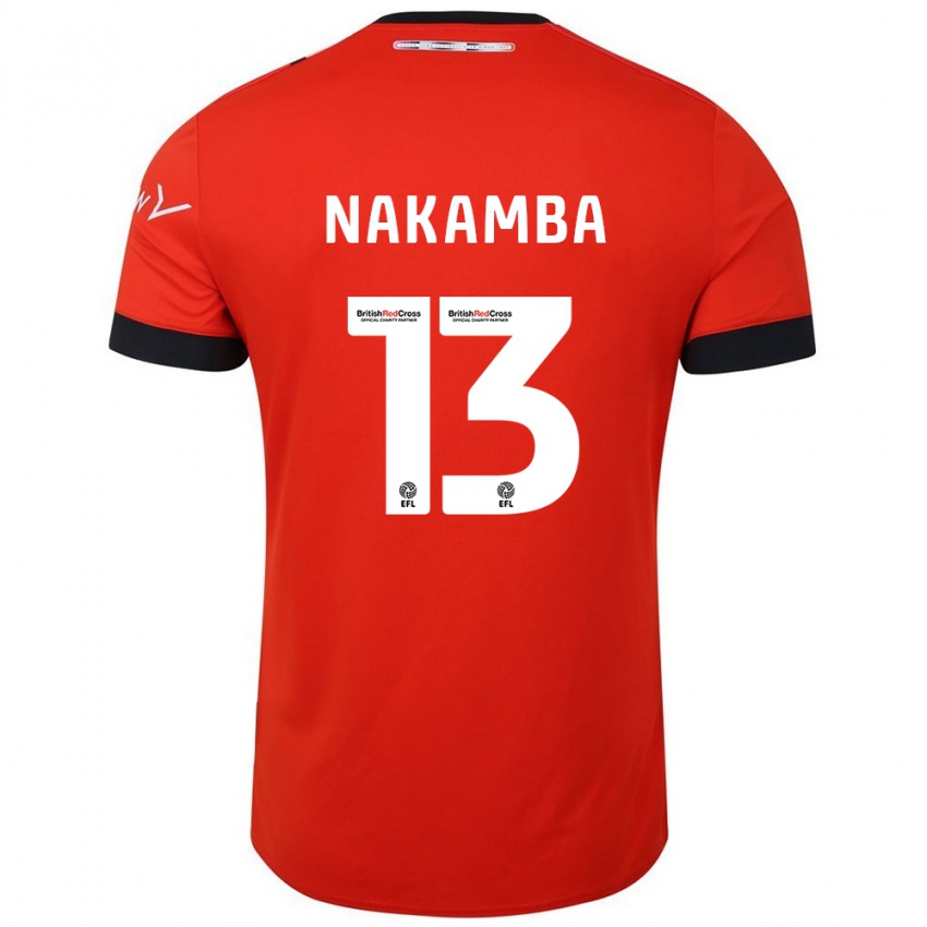 Lapset Marvelous Nakamba #13 Oranssi Musta Kotipaita 2024/25 Lyhythihainen Paita T-Paita