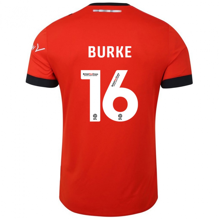 Lapset Reece Burke #16 Oranssi Musta Kotipaita 2024/25 Lyhythihainen Paita T-Paita