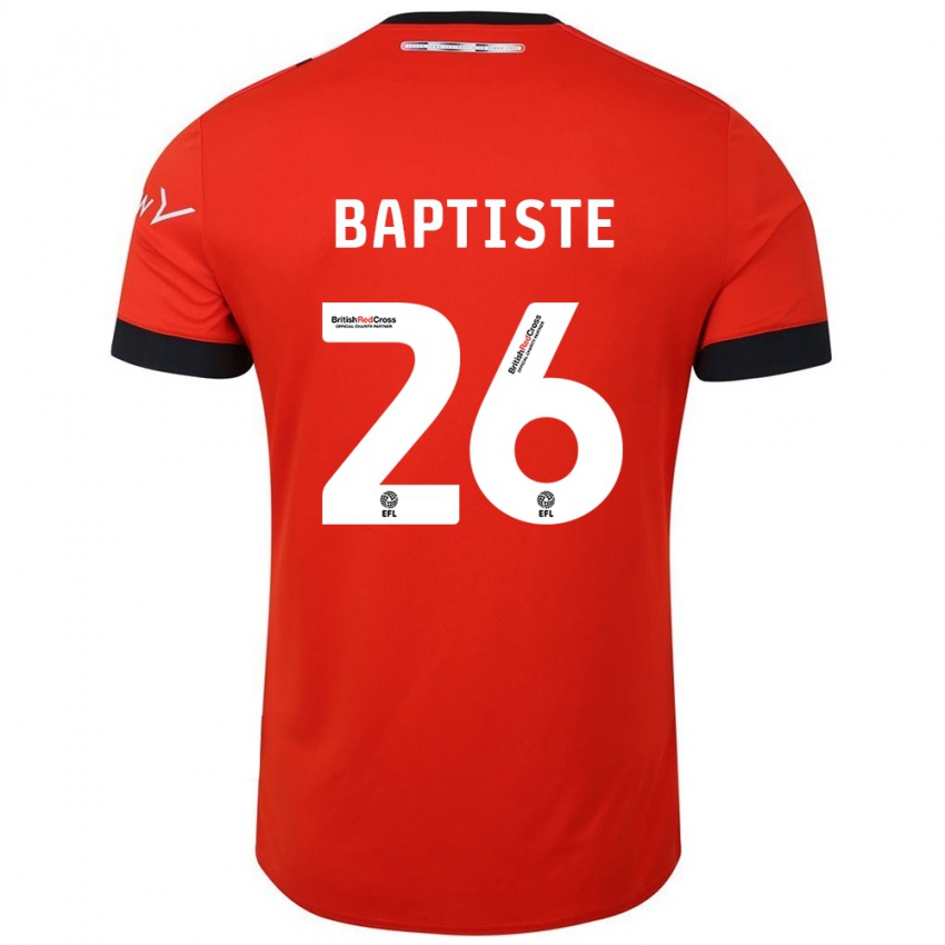 Lapset Shandon Baptiste #26 Oranssi Musta Kotipaita 2024/25 Lyhythihainen Paita T-Paita