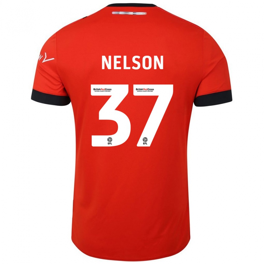 Lapset Zack Nelson #37 Oranssi Musta Kotipaita 2024/25 Lyhythihainen Paita T-Paita