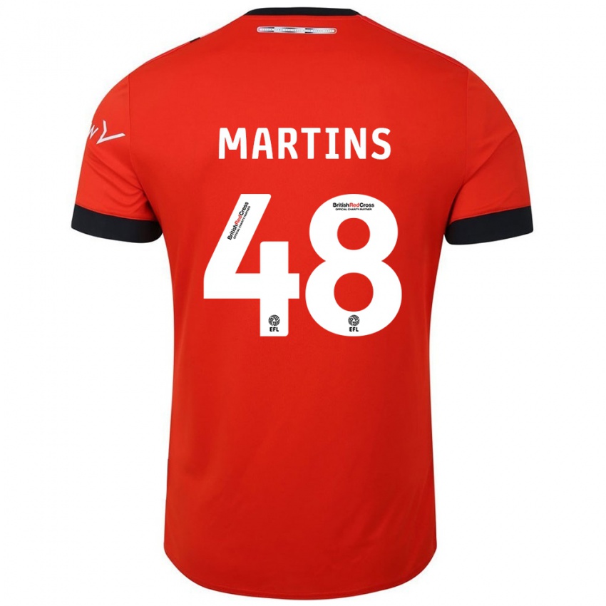 Lapset Dominic Dos Santos Martins #48 Oranssi Musta Kotipaita 2024/25 Lyhythihainen Paita T-Paita